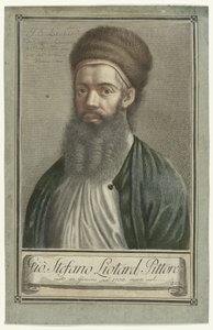 あごひげと毛皮の帽子をかぶったトルコの衣装を着た画家ジャン＝エティエンヌ・リオタールの肖像 アーティストの肖像（シリーズタイトル） 作： Carlo Gregori (possibly)