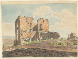 アッピア街道のクインティリ家の大邸宅 作： Carlo Labruzzi