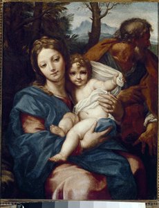 聖家族(油彩・キャンバス 作： Carlo Maratta or Maratti