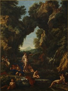 ダイアナとアクタイオンのいる風景」1657年頃（油彩・キャンバス 作： Carlo Maratta or Maratti