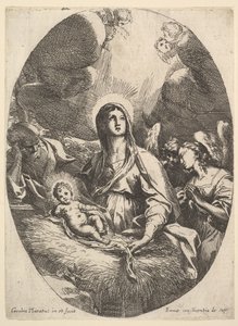 天使の礼拝。 作： Carlo Maratta or Maratti