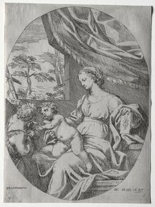 聖ヨハネと聖母子、1647年。 作： Carlo Maratta or Maratti