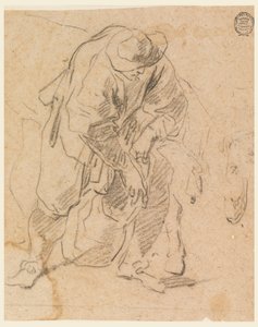素描《袋を持った農民》1728-78年 作： カルロ・マルキオーニ
