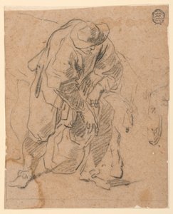 素描《袋を持った農民》1728-78年 作： カルロ・マルキオーニ
