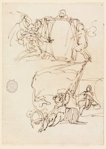 素描、3つのスケッチ、1775年以前 作： カルロ・マルキオーニ
