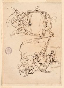 素描、3つのスケッチ、1775年以前 作： カルロ・マルキオーニ
