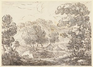 樹木が茂った風景の中の家 作： Carlo Marchionni