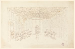 教皇ベネディクト 14 世、枢機卿との会見で 作： Carlo Marchionni