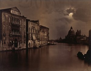 [大運河の夜景、ヴェネツィア]、ca。 1875年。 作： Carlo Naya