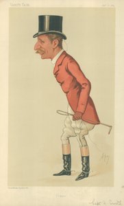 キャプテンアーサースミス、犬、1884年12月6日、バニティフェア漫画 作： Carlo Pellegrini