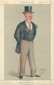キャプテンエアショー、彼は彼の人気に値する、1871年6月3日、バニティフェア漫画 作： Carlo Pellegrini
