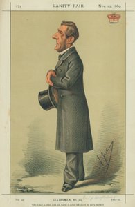 1869年11月13日、バニティフェアの漫画、シャフツベリー伯爵。 作： Carlo Pellegrini