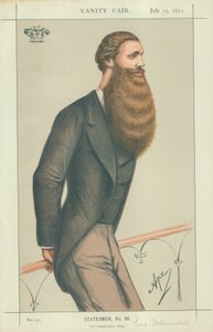 スケルマースデール卿、保守的な鞭、1871年7月15日、バニティフェア漫画 作： Carlo Pellegrini