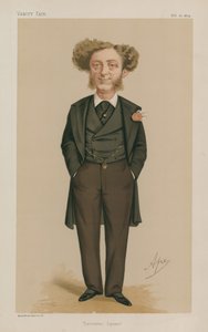 アルバート・グラント氏、レスタースクエア; 1874年2月21日。バニティフェア;漫画 作： Carlo Pellegrini