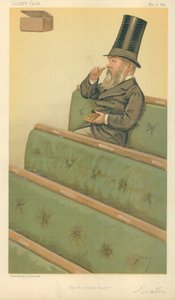 チャールズニコラスウォートン氏、ヒアヒアヒアヒア、1884年5月10日、バニティフェア漫画 作： Carlo Pellegrini