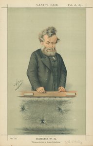 ジョージハモンドウォーリー氏、ローマカトリック教の偉大な信者、1871年2月18日、バニティフェア漫画 作： Carlo Pellegrini