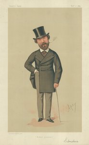 ヘンリーデュプレラブシェール氏、控えめな保証、1874年11月7日、バニティフェア漫画 作： Carlo Pellegrini