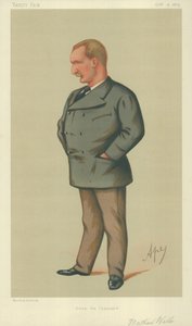 マシューウェッブ氏、チャンネルを泳いだ、1875年10月9日、バニティフェアの漫画 作： Carlo Pellegrini