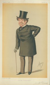 ウィリアムハワードラッセル氏、私たちの戦争通信、1875年1月16日、バニティフェア漫画 作： Carlo Pellegrini