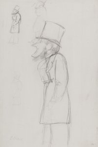 G.ラッセルの似顔絵のスケッチ 作： Carlo Pellegrini