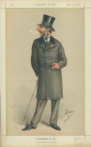 ホンJCビビアン、常に心地よい、いつも温かい、1870年11月5日、バニティフェアの漫画 作： Carlo Pellegrini