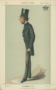 ウェストミンスター侯爵、イギリスで最も裕福な男、1870年7月16日、バニティフェアの漫画 作： Carlo Pellegrini
