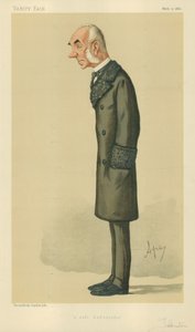 右翼サーエドワードソーントン、安全な大使、1886年3月27日、バニティフェア漫画 作： Carlo Pellegrini