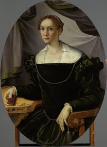 女性の肖像 作： Carlo Portelli (attributed to)