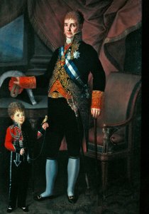 トーレジョン伯爵とその息子の肖像 作： Carlos Blanco