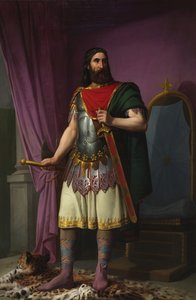 エギカ、西ゴート王、1853 作： Carlos María Esquivel y Rivas