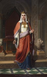 Portrait de la reine Urraque Iere de Leon (1081-1126) (レオンとカスティーリャの女王ウラカの肖像) Peinture de Carlos Mugica y Perez (1821-vers 1876) 1857 パレ デ ラス コルテス、マドリッド