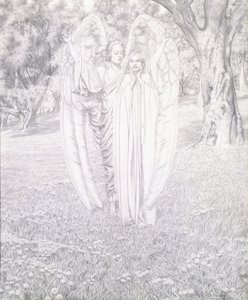 二人の天使、1904 作： Carlos Schwabe