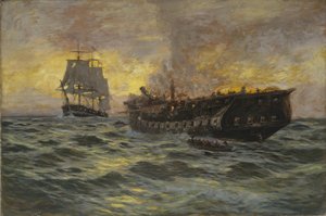 米国フリゲート憲法とHMSジャワの間の関与、1897年