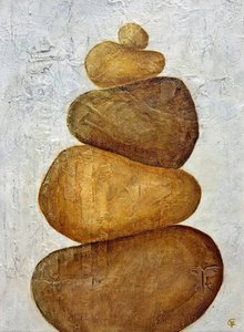 積み重ねられた禅石 作： 