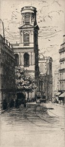 聖シュルピス教会、1915 作： Caroline Helena Armington