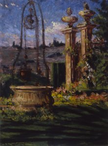 ヴィラ パルミエリの庭園にて、1910 年。 作： Carroll Beckwith