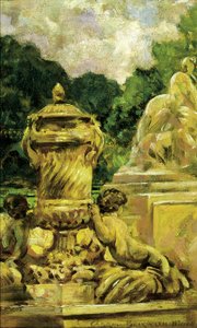 フランス、ニームの噴水庭園、1911年。