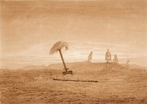 墓のある風景、c。 1835-1837