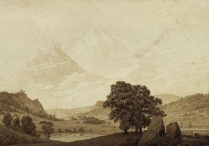 秋-夕方-季節、日の時間、人の周期の年齢による成熟度、1803 作： Caspar David Friedrich
