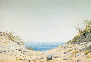 海の窪地からの眺め 作： Caspar David Friedrich