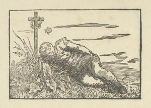 墓で眠っている少年、1802 作： Caspar David Friedrich