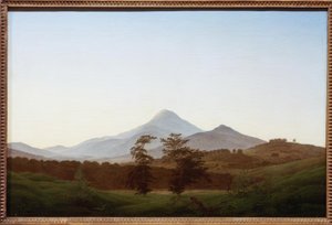 ボヘミアンランドスケープ（山岳景観） 作： Caspar David Friedrich