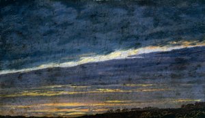 曇った夕方の空 作： Caspar David Friedrich