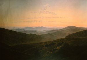 夜明け、Caspar David Friedrich（1774-1840）作 作： Caspar David Friedrich