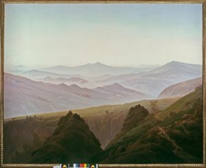 山の朝 作： Caspar David Friedrich