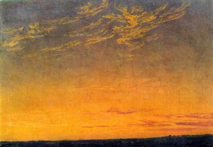 カスパー・ダーヴィト・フリードリッヒ「雲のある夕べ」 作： Caspar David Friedrich