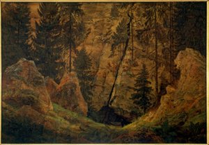 フェルゼンタール（アルミニウスの墓） 作： Caspar David Friedrich