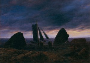 バルト海の漁船、c。 1830 作： Caspar David Friedrich