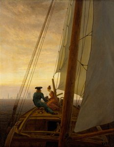 ドイツ語：Auf dem Segler 帆船に乗って 作： カスパー・デイビッド・フリードリッヒ