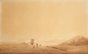 ドイツ語：Die Ostküste der Insel Rügen mit Schäfer シェパードとリューゲン島東岸 作： カスパー・デイビッド・フリードリッヒ